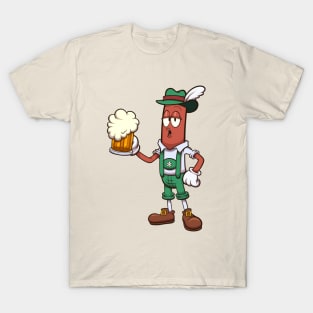 Oktoberfest Sausage With Beer T-Shirt